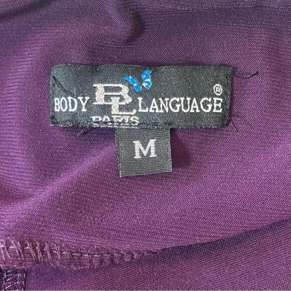 Body Language Jumpsuit Halter Backless Plunging Neckline Purple Plum Size Medium - Picture 8 of 9